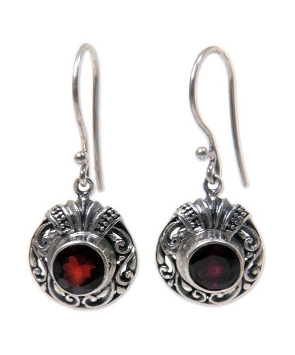 NOVICA Sterling Earrings Scarlet Ladybug