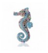 Ginasy Rhinestone Accessory Seahorse Silver Tone