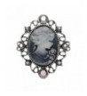 PammyJ Burnished Silvertone Acrylic Brooch