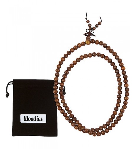 WOODIES Walnut Wood Bead Necklace