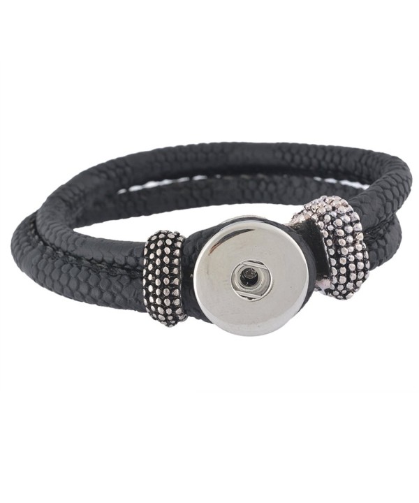 Souarts Artifical Leather Bracelet Buttons