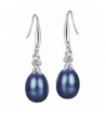 Freshwater Earrings Sterling Zirconia Jewelry