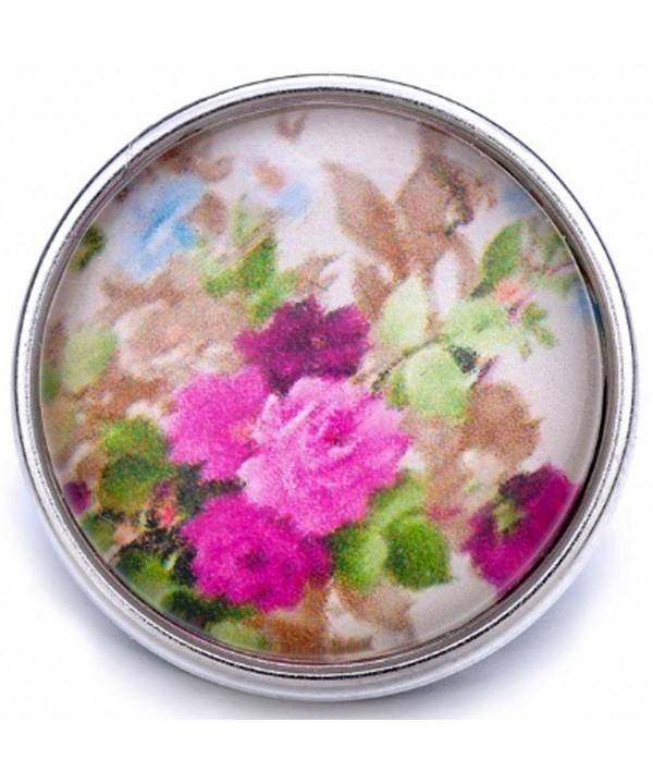 Antique Roses Ginger Snap Button
