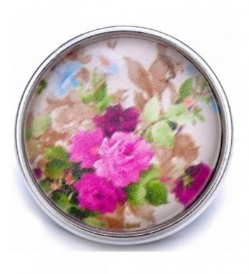 Antique Roses Ginger Snap Button