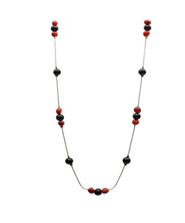 Black Bamboo Sterling Silver Necklace