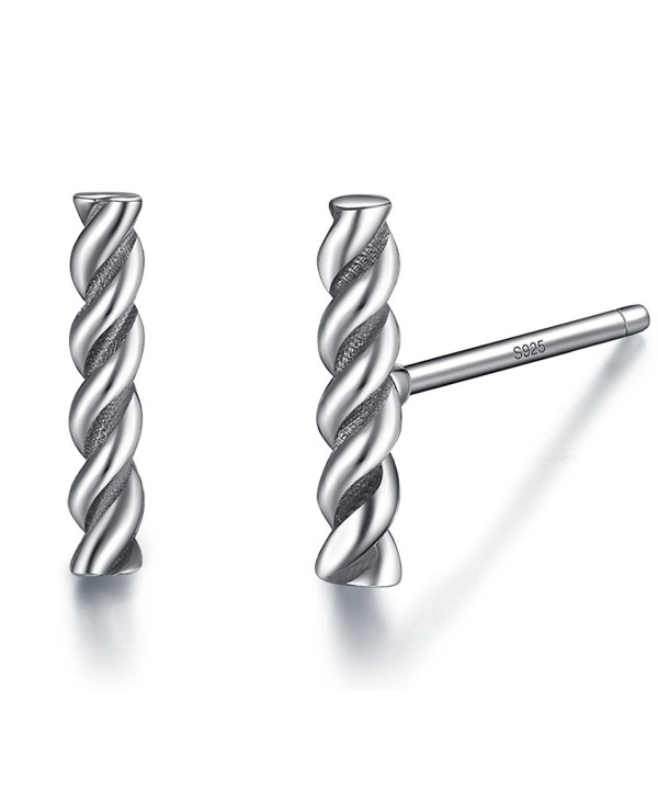 WOSTU Genuine Sterling Twisted Earrings