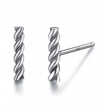 WOSTU Genuine Sterling Twisted Earrings