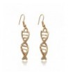 Double Helix Dangle Earrings Gold