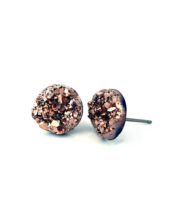 12mm Faux Druzy Stud Earrings