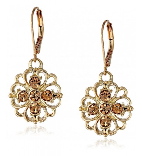 1928 Jewelry Gold Tone Filigree Earrings