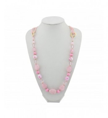 BOCAR Beads Antique Necklace NK 10349 pink