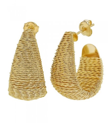 Plated Wrapped Braided Earrings Fashion