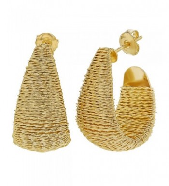 Plated Wrapped Braided Earrings Fashion