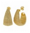 Plated Wrapped Braided Earrings Fashion