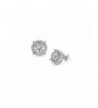 Sterling Silver Diamond Illusion Earrings