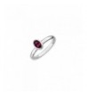 Silver Stackable Rhodolite Garnet Solitaire