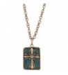 Ganz Antiqued Copper Tone Enamel Necklace