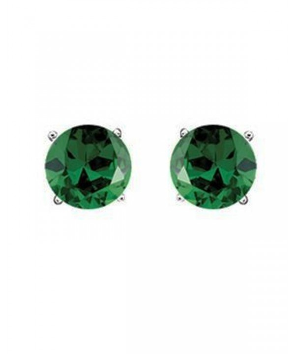 Green Zirconia Sterling Silver Earrings