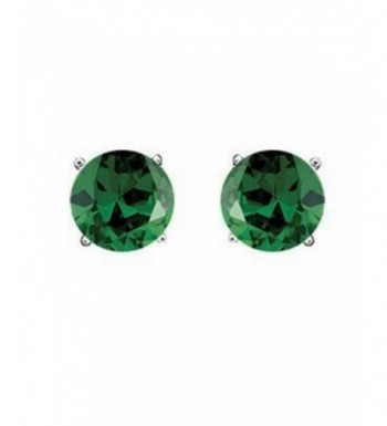 Green Zirconia Sterling Silver Earrings