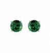 Green Zirconia Sterling Silver Earrings