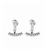 Sterling Silver Zirconia Jacket Earrings