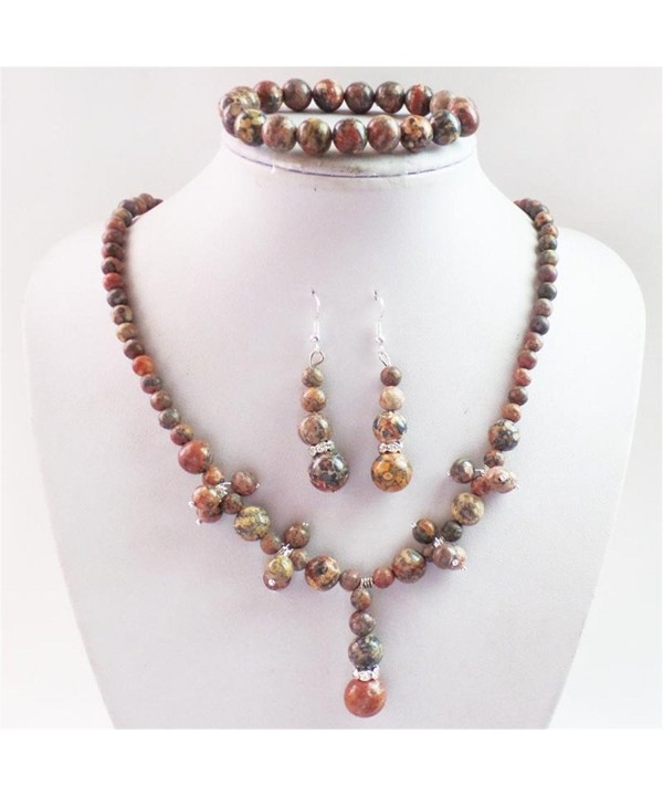 Fashion Gemstone Necklace Earrings Bracelet