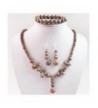 Fashion Gemstone Necklace Earrings Bracelet