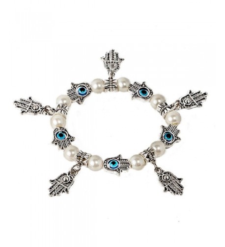 Kabbalah stretched bracelet mother silver