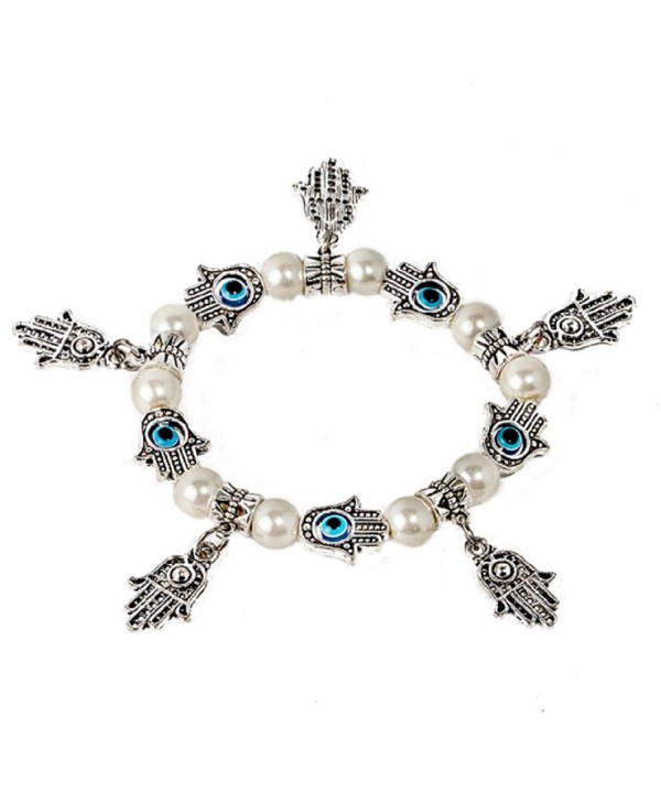 Kabbalah stretched bracelet mother silver