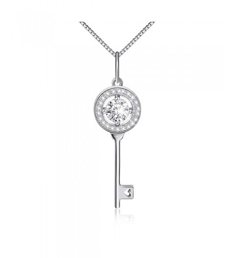 Sterling Silver Round Pendant Necklace