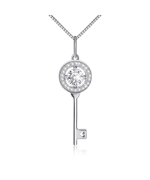 Sterling Silver Round Pendant Necklace