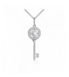 Sterling Silver Round Pendant Necklace