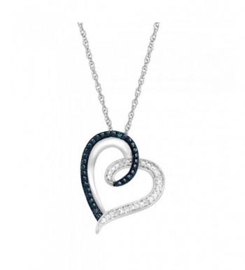 Pendant Necklace Diamonds Sterling Silver