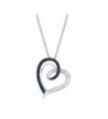 Pendant Necklace Diamonds Sterling Silver