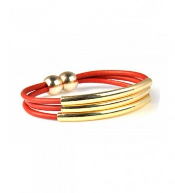 Genuine Leather Bracelet Womens Plated