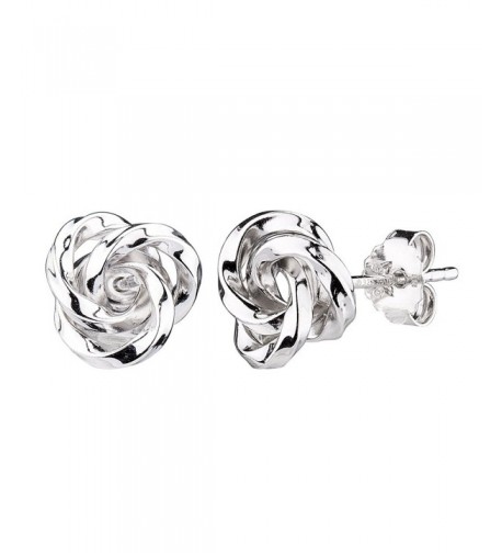Sterling Silver Flower Love Earrings