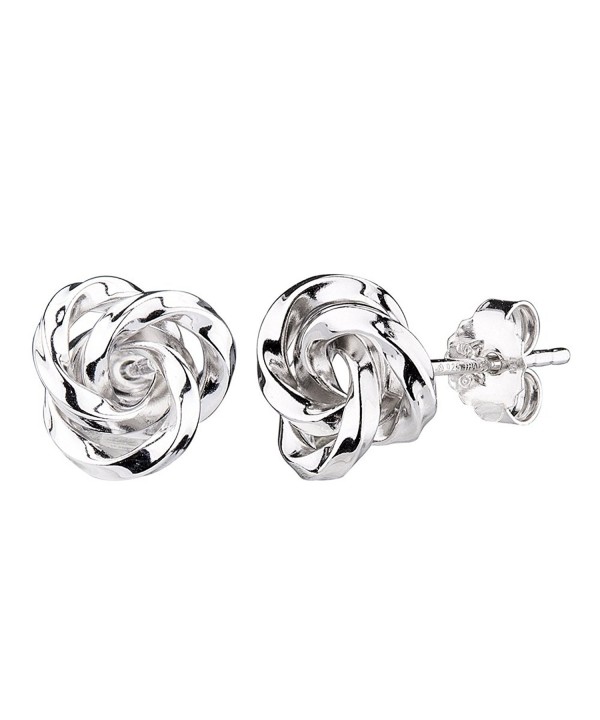 Sterling Silver Flower Love Earrings