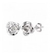 Sterling Silver Flower Love Earrings