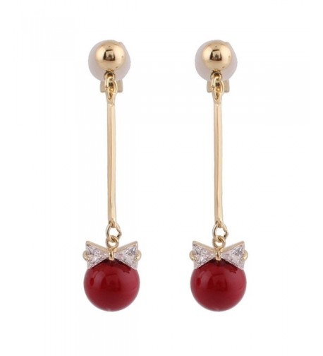Grace Jun Bowknot Earrings Piercing