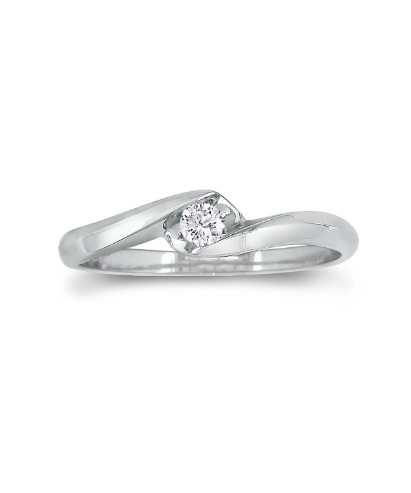 Sterling Silver Diamond Promise 0 07ct