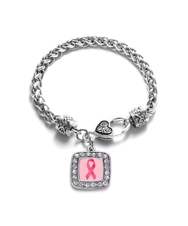 Breast Classic Silver Crystal Bracelet