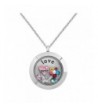Locket Butterfly Crystal Floating Necklace