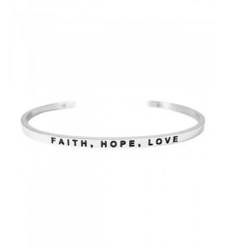 FAITH HOPE LOVE Bracelet Silver