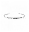 FAITH HOPE LOVE Bracelet Silver