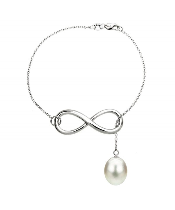 Sterling Infinity Bracelet Freshwater Cultured