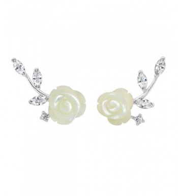 Sterling Silver Shell Flower Earrings