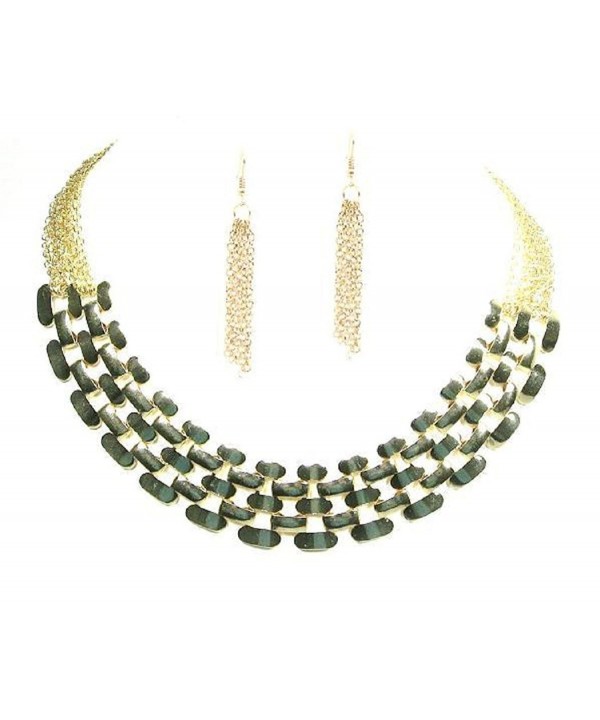 Fashion Costume Goldtone Statement Necklace