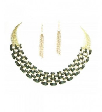 Fashion Costume Goldtone Statement Necklace