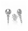 Oxidized Sterling Silver Engraved Earrings