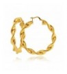 Plated Womens Twist Earrings 20mm 50mm
